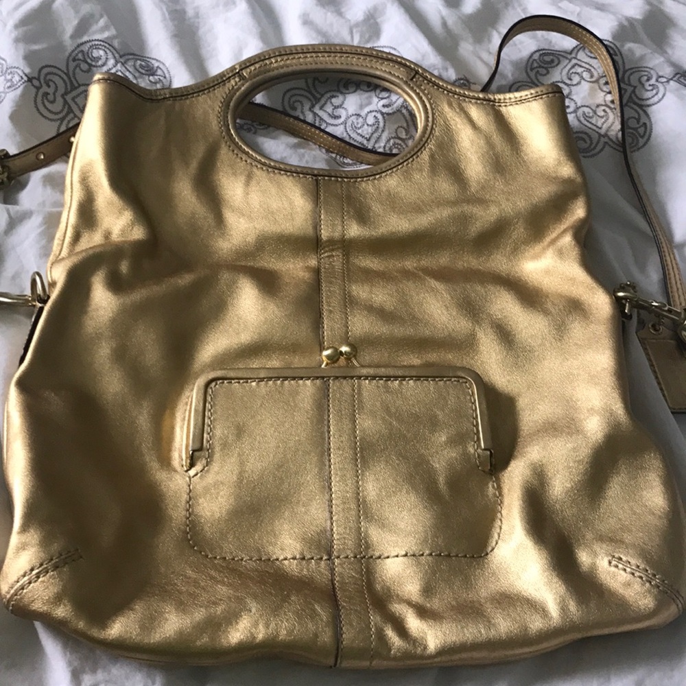 Gold Coach Crosbody or Hand bag
